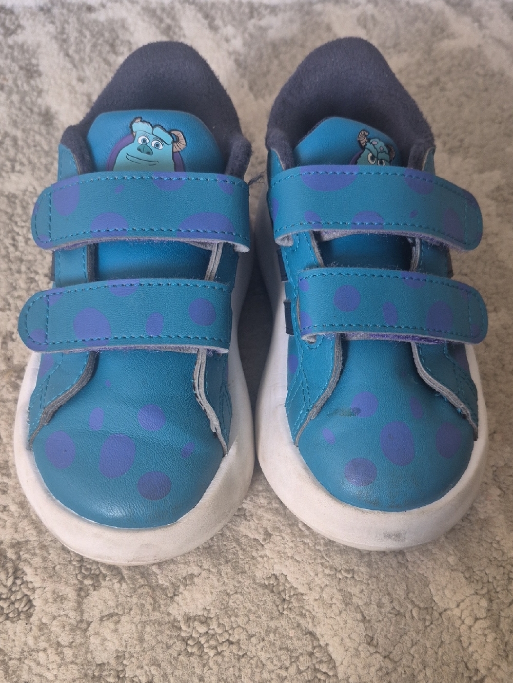 Kids Blue & Purple Monster Slip-On Sneakers